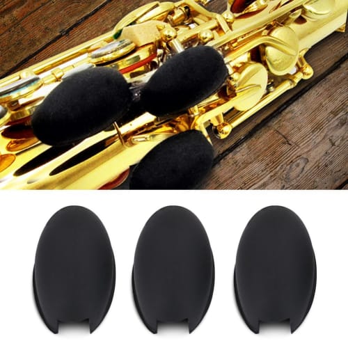 Saxophone Palm Key Risers, Saxophone Side Key Pads, Wind Instrument Accessories, Set of 3, Black