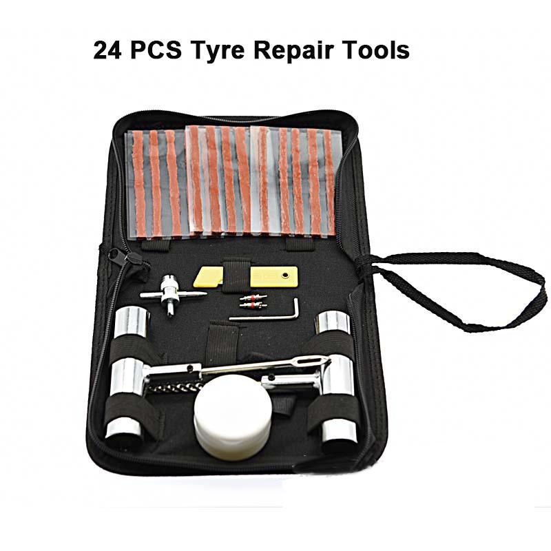 

Car Tire Repair Tool Sets 24/46/62PCS Tire Repair Kit Studding Tool Auto Bike Tire Repair Puncture Plug Garage Car Accessories