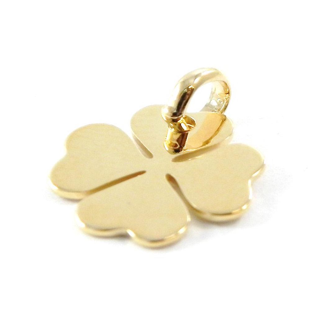 Les Trésors De Lily [C6354] - Pandantiv Placat cu Aur 'Trifoi' auriu - 15x15 mm