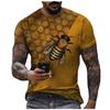 Fashion Design 3D Digital Printing Men's Street Trendy Round Neck Short Sleeved T-shirt