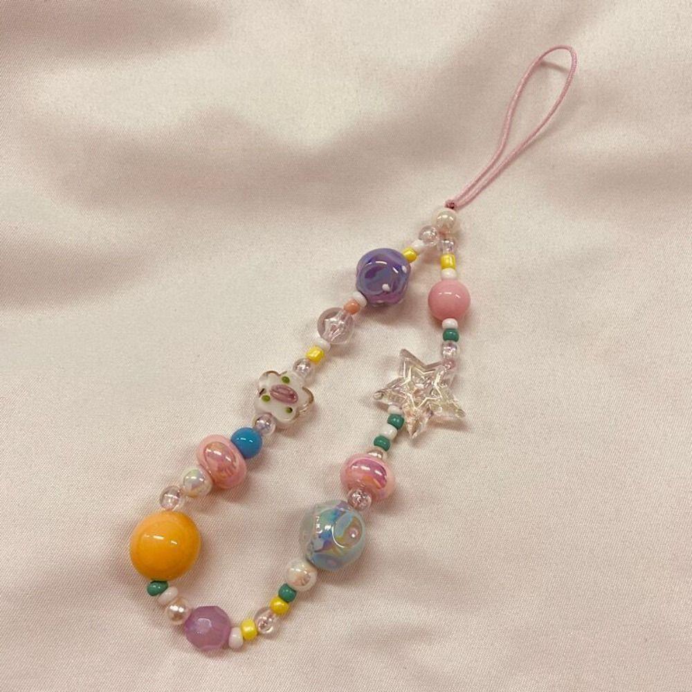 Hanging Keychain Y2K Phone Chain Niche Design Phone Strap Cellphone Lanyard Jewelry Gift
