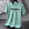 Summer Short-sleeved T-shirt Men's O-neck Trend Bottom Shirt