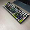 Graue Kuppel mit grünem Blitz-Thema Tastenkappen für Esports-Gaming: Benutzerdefiniertes helles mechanisches Tastatur