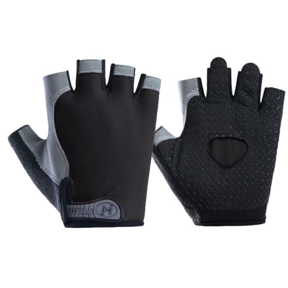 

Male and female half finger outdoor cycling sports mountaineering yoga fitness shock absorption non-slip breathable finger gloves S