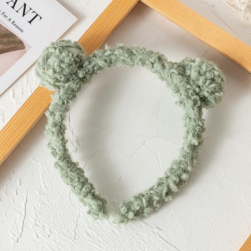 

Повязка на голову из овечьей шерсти в стиле Чжао Лусы - Милый женский аксессуар для умывания