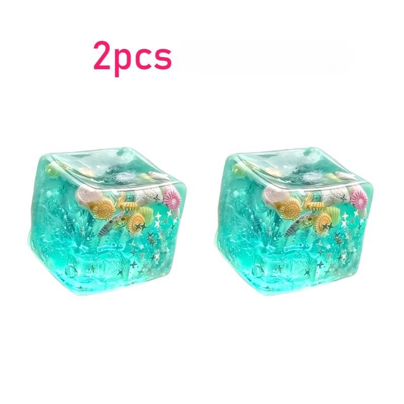 Toys Toys Kids  Childrens Kids  Childrens Ice Cube Cube Fidget - Sensory for with Real Sea Shells, Squishy Fidget Toy for  Adults Non-Toxic Squeeze