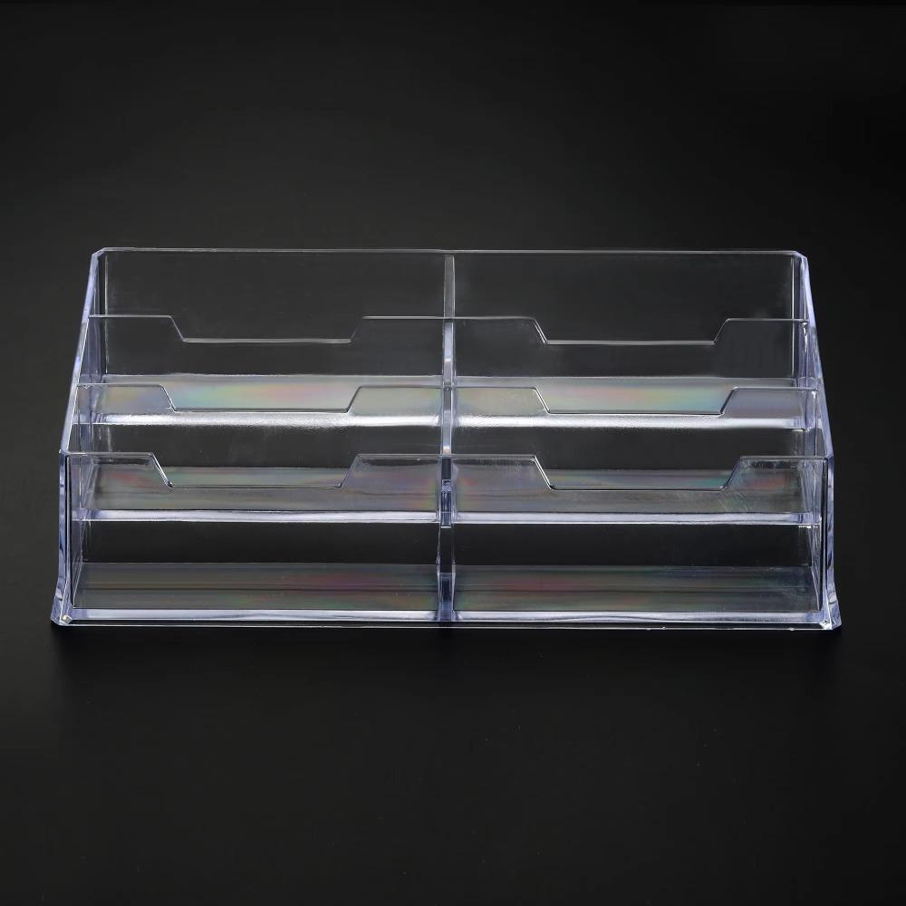 New Plastic Card Box Display Stand Storage Card Storage Box Transparent Sticky Note Holder Desktop Organization