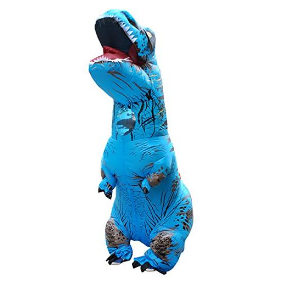 Rruonshully Halloween Dinosaur Dinosaur Rider Tyrannosaurus Lightweight Monster Costume for Fun Animal Blue Kigurumi, Costume, Brown, Rex, Inflatable,