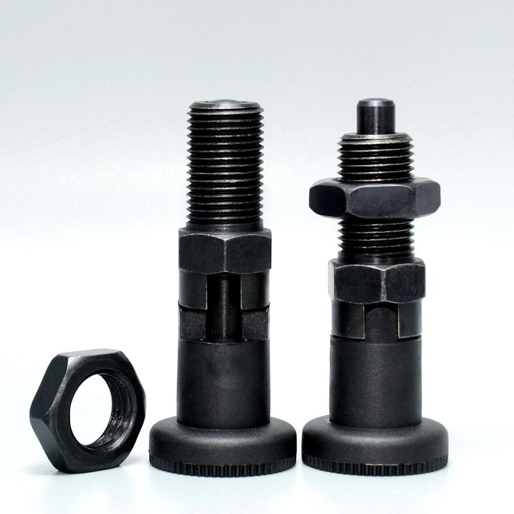 MerciL Push Fit Ball Nose Spring Plunger, Carbon Steel Self Locking Indexing Plunger Spring Knob Plunger Positioning Pins Lock Pin Bolt Self Locking