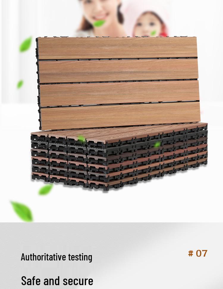 Piso à Prova d'Água para Terraço Exterior: Madeira Plástica Sólida Autoportante, Anticorrosiva.