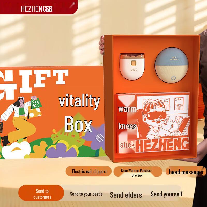 HEZHENG Portable Head Massager Gift Box