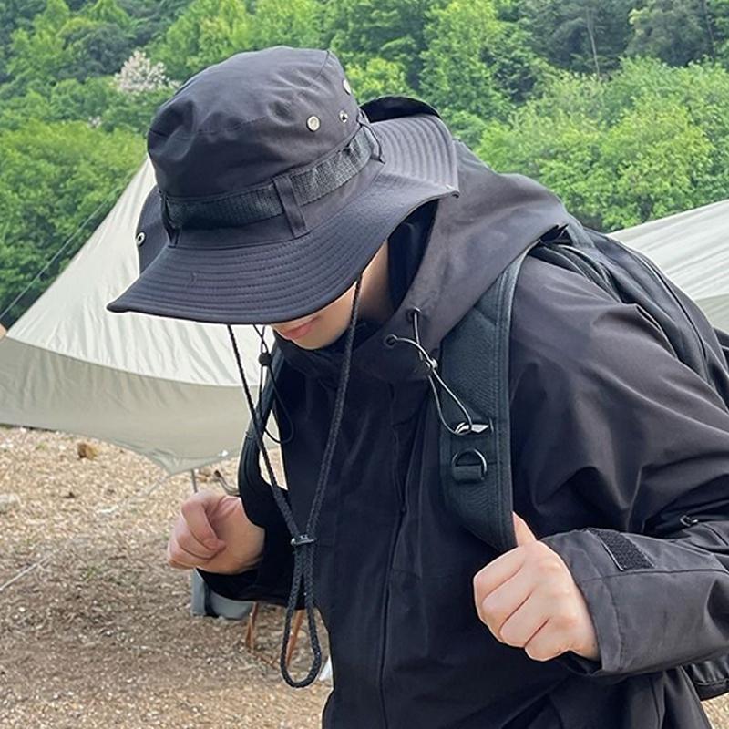Fisherman Hat Men'S Spring And Summer Thin Travel Sunshade Cowboy Hat Outdoor Sun Protection Fishing And Hiking Hat