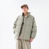 Cotton Clothing Men and Women Paragraph Winter Stand-up Collar Loose Cotton Jacket Thickened Couple Models Striped Bread Clothing Cotton Jacket
