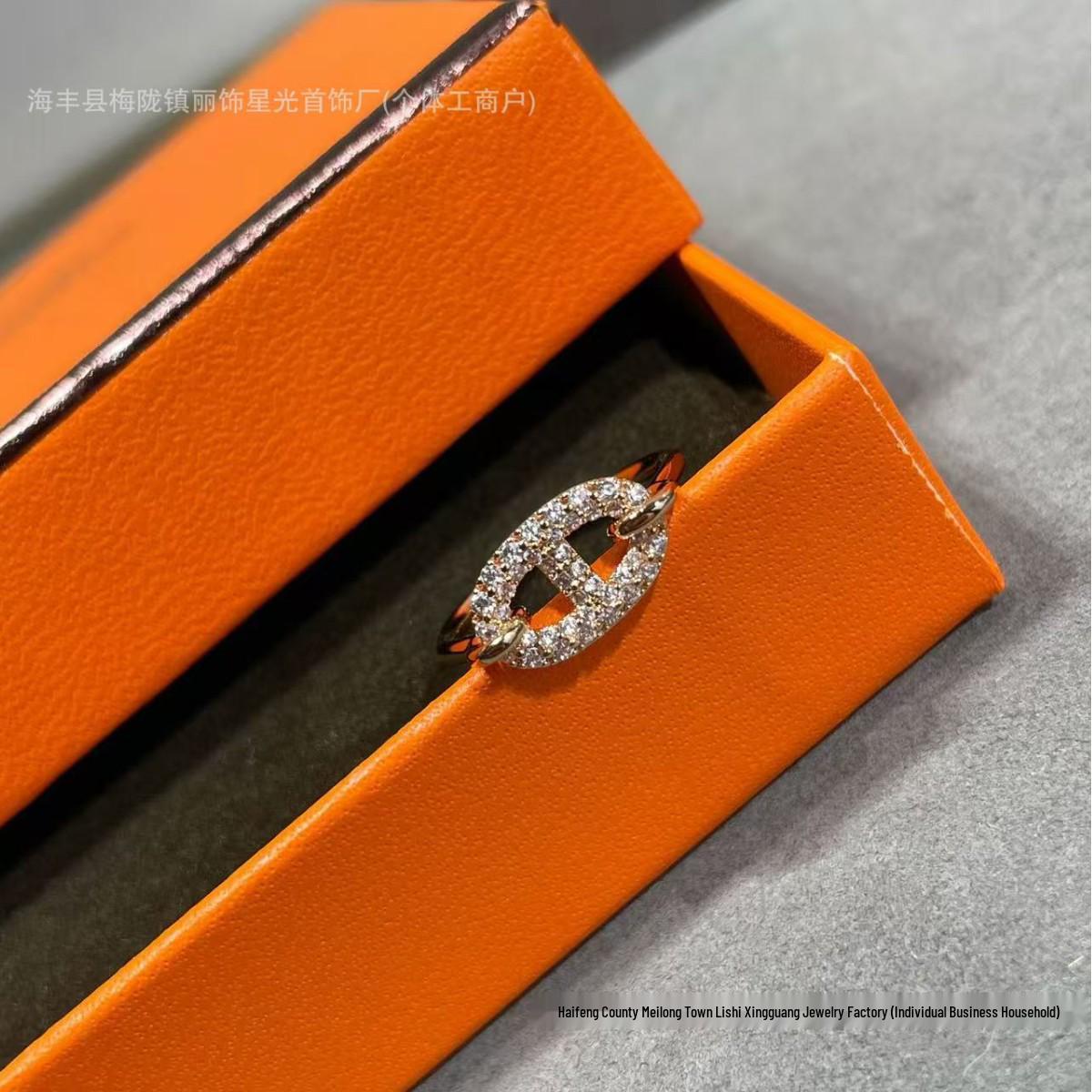 Универсальное V-образное кольцо для пирсинга носа с бриллиантами, покрытое золотом - Простое легкое роскошное Size 6