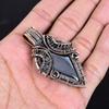 Shungite Pendant, 999 Copper Wire Wrapped Gemstone Jewelry, Handmade Pendant, For Thanksgiving