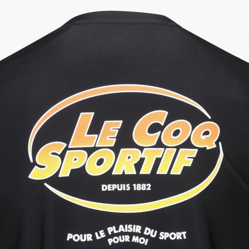 Le Coq Sportif [end Of Season saLe][60  Off] Long sLeeve Rash Guard Blk   Qp223s