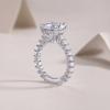 Fashion S925 Silver Ring Children'S Niche, Light Luxury And High Sense Stacking Wearing 5 Carat Moissanite Ring