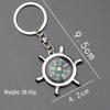Ship's Wheel Compass Keyring - Metal Company Logo Gift & Outdoor Decorative Ornament