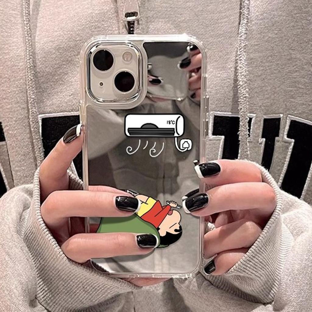 For Xiaomi 14PRO Mirror Puff Case Cartoon Mirror Phone Case Cooling Summer for Redmi NOTE13PRO