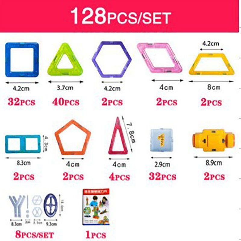 Multicolor Magnetic Building Blocks With Good Abrasion Resistance For Creative Kids