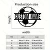 Metall Wandkunst Fußball Silhouette Personalisierbares Sportschild Haus Garten Eingang Küchen Dekoration
