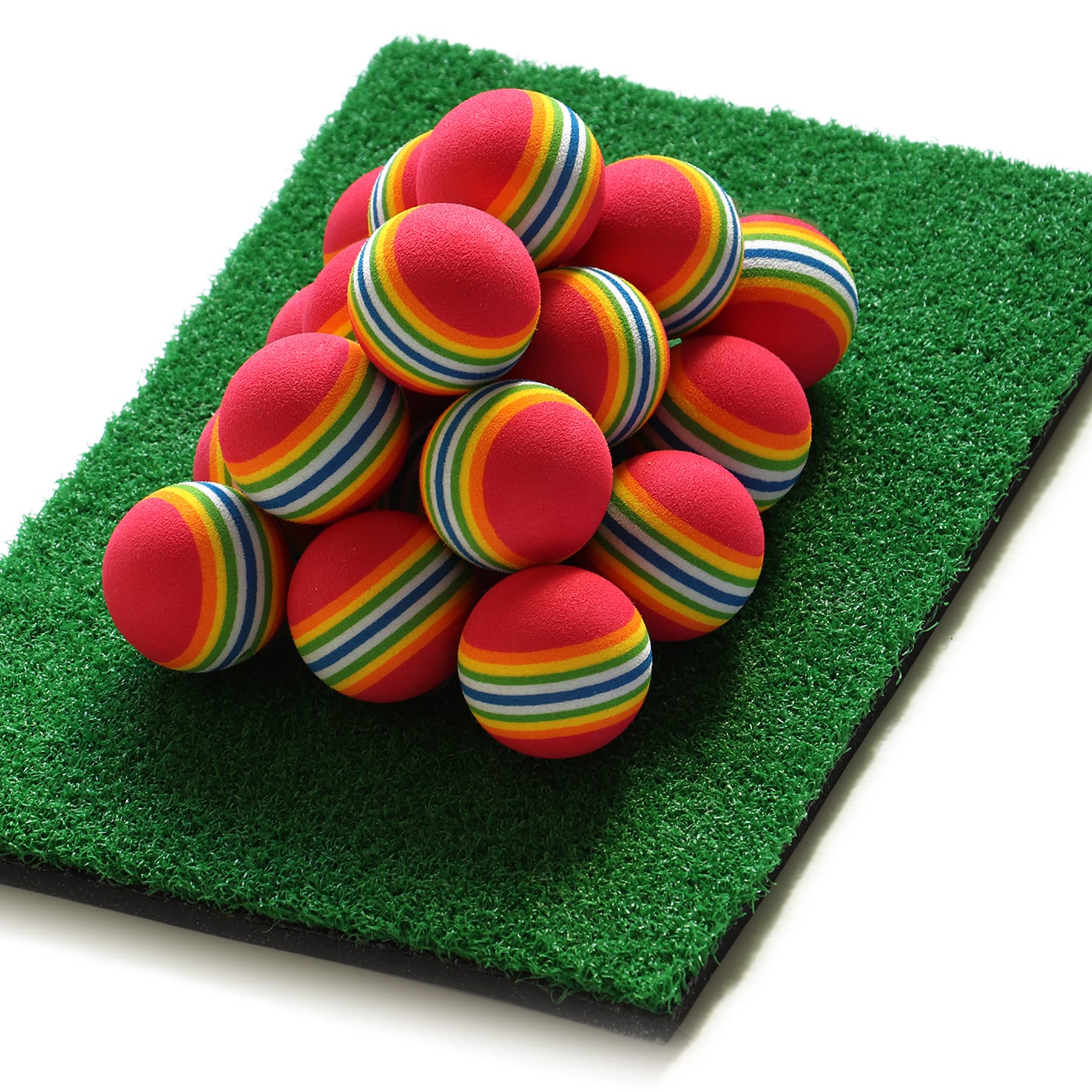 

SEAVER GOLF Golf Practice Balls, Red, 20 Balls, Mat Set