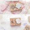Cute Wood Stamp Artistic Style Minimalist Girl's Diary Stamp Wooden Forest Style Stationery Stamps