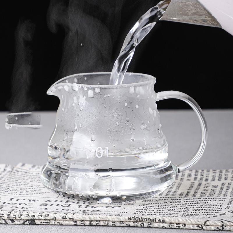 Coffee Carafe 300/500/700ml Coffee Clear Glass Kettle Sharing Pot with Lids Coffee Espresso Maker Accessories