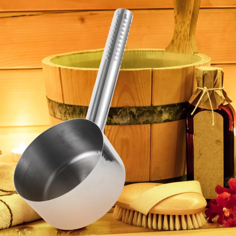 Thickened Kitchen Water Scoop Long Handle Soup Scoop Household Stainless Steel Water Ladle  Canteen