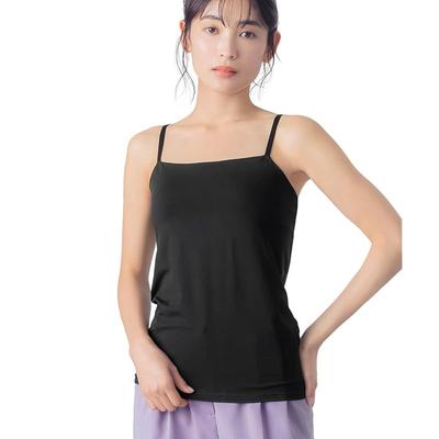 [Wing/Wacoal] Camisole with Built-in Cups, Comfortable, Creates a Beautiful Bust Silhouette. [Synchro Bra Top, Sweat-wicking and Quick-drying Type]