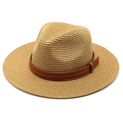 Straw Hat Beach Hat Men'S And Women'S Seaside Outdoor Sunscreen Sun Hat Top Hat Jazz Straw Hat
