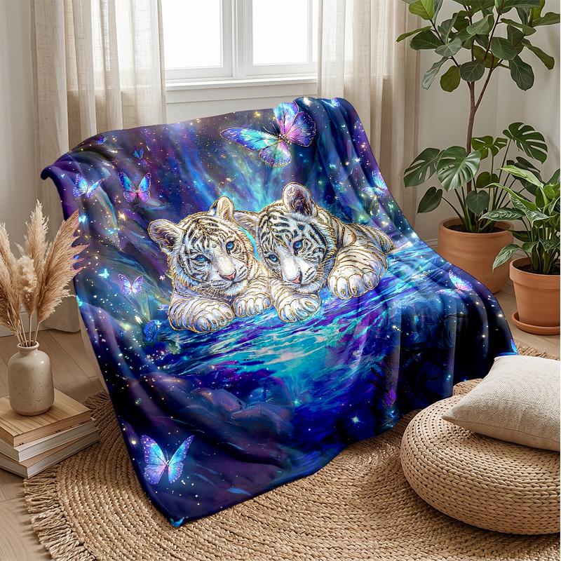 Lion s Majesty in Art Theme blanket Lightweight Warm Flannel Blanket Decorative Throw Blanket for Home Decoration