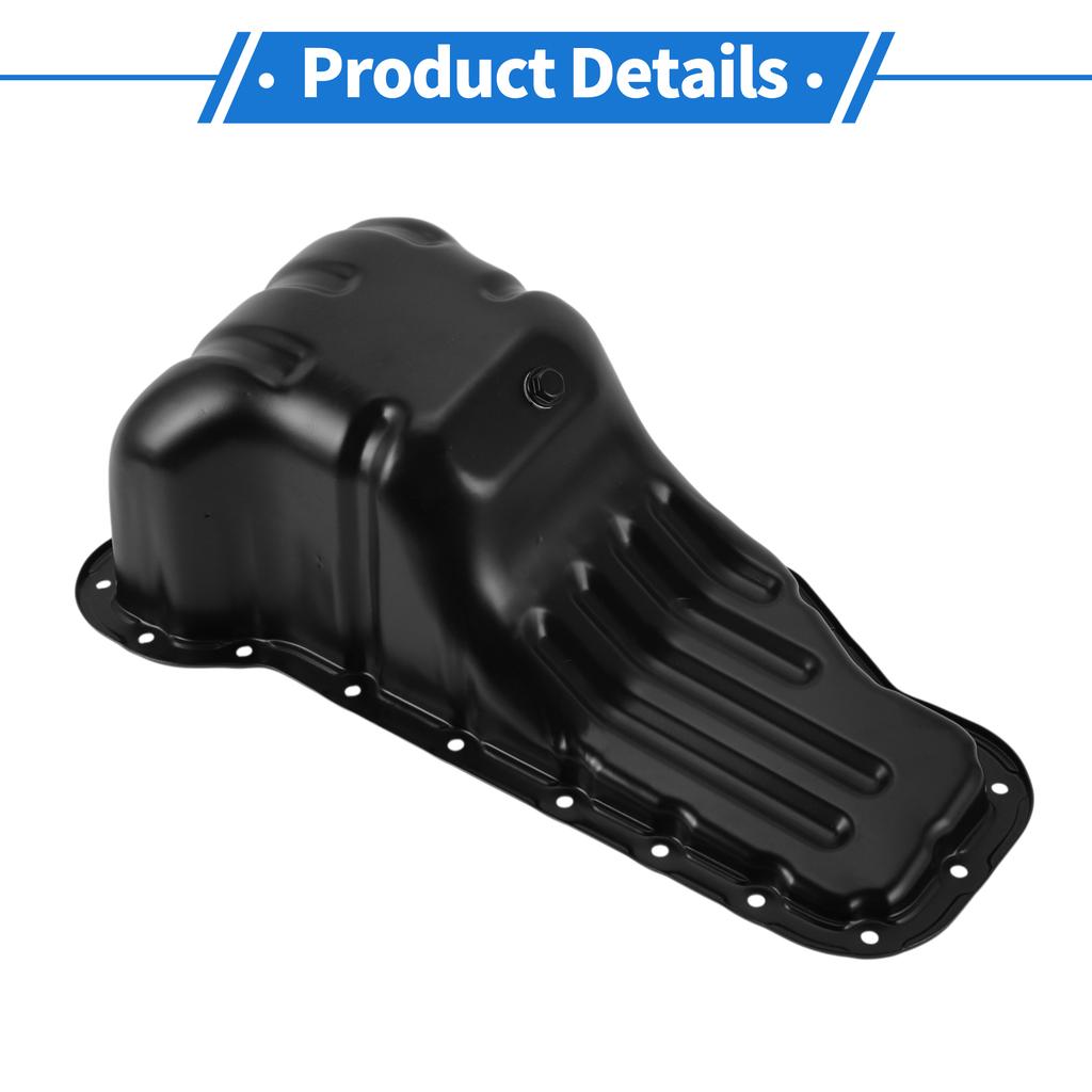 X Autohaux 1 Pc No.121020C020 Engine Oil Pan for Toyota Hilux 2015 Steel Black