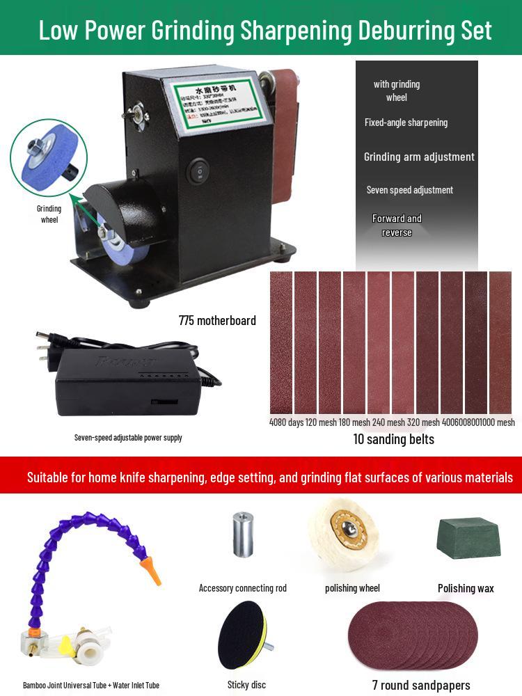 Water-Cooled Electric Sharpener: Automatic Belt Grinder for Scissors & Multipurpose Household Use