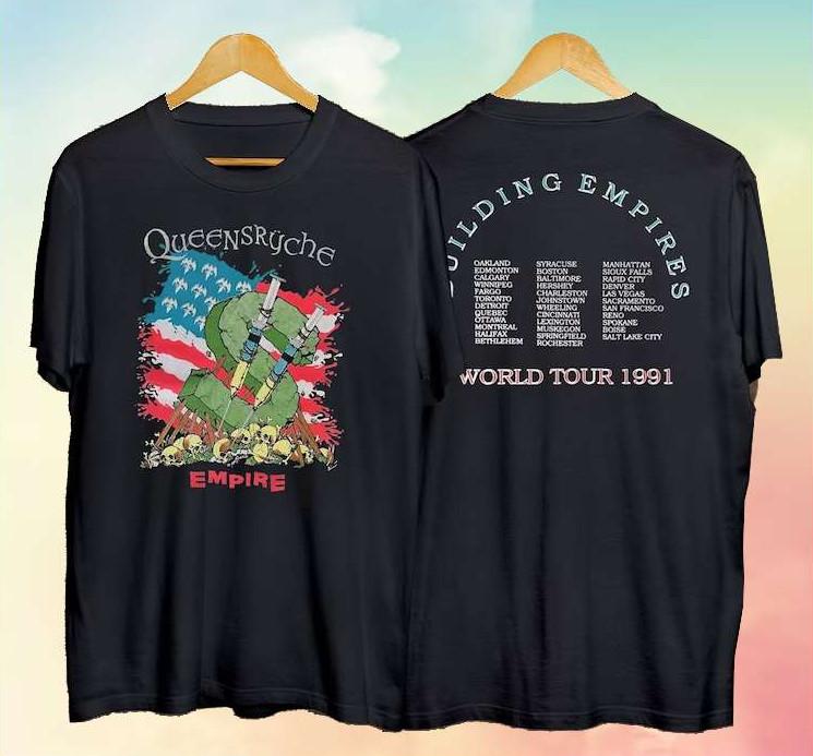 Queensryche Empire Building Empires Tour Футболка с коротким рукавом от Pushead Унисекс Футболка XL