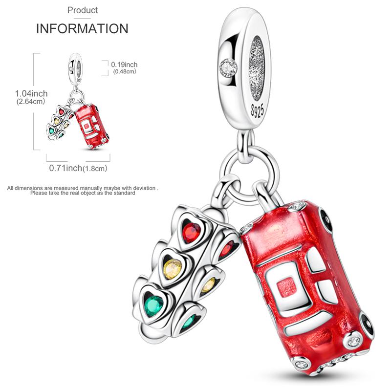 Elk Dinosaur Luminous Firefly Dangle Charm Flower Beads Sale Copper Fit Bangle Bracelet Diy Jewelry Charms