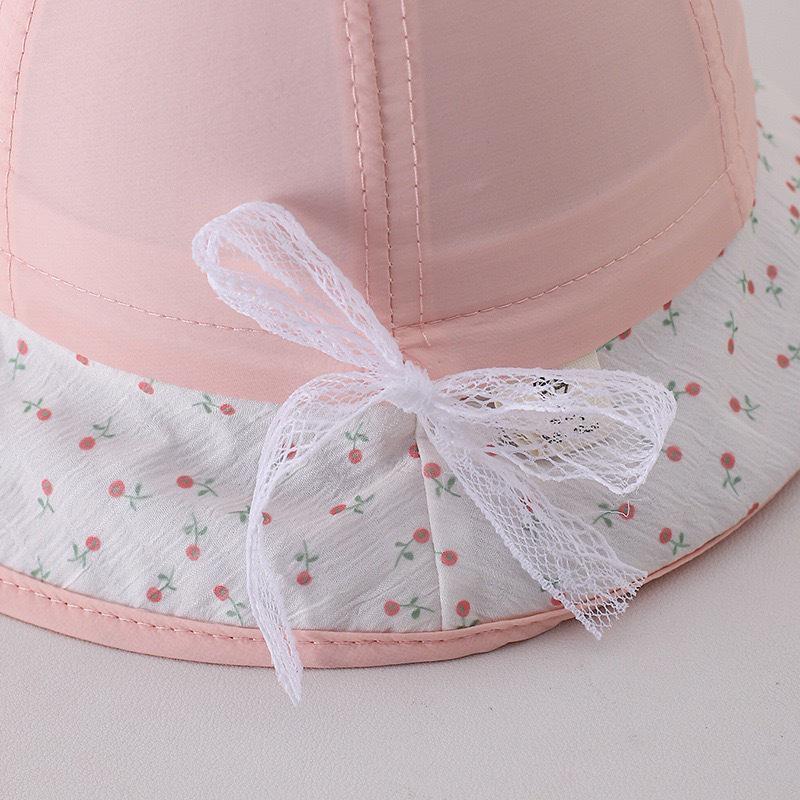 Spring Baby Hat with Cute Rabbit Ears - Korean Style Sun Protection Bucket Hat for Outdoors.