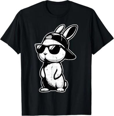Easter Bunny Baseball Cap Sunglasses Cute Rabbit Boys Kids T-Shirt