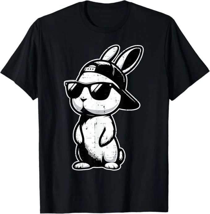 Easter Bunny Baseball Cap Sunglasses Cute Rabbit Boys Kids T-Shirt 100