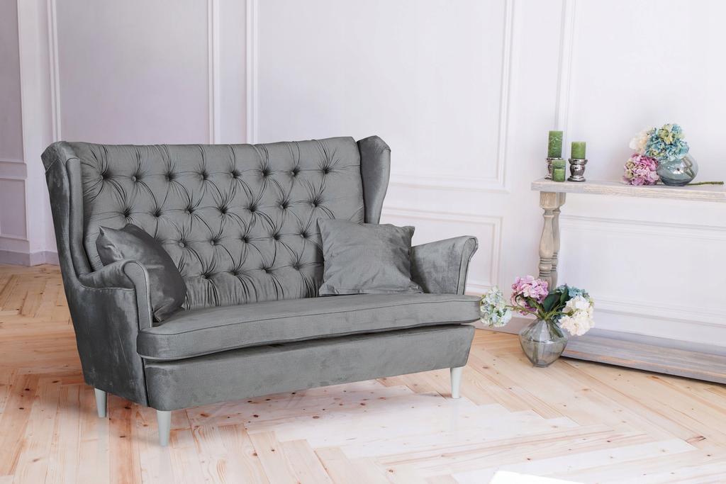 Lounge Set of Furniture Wingback Gaja Sofa Armchairs Pouffes Family Meble Set