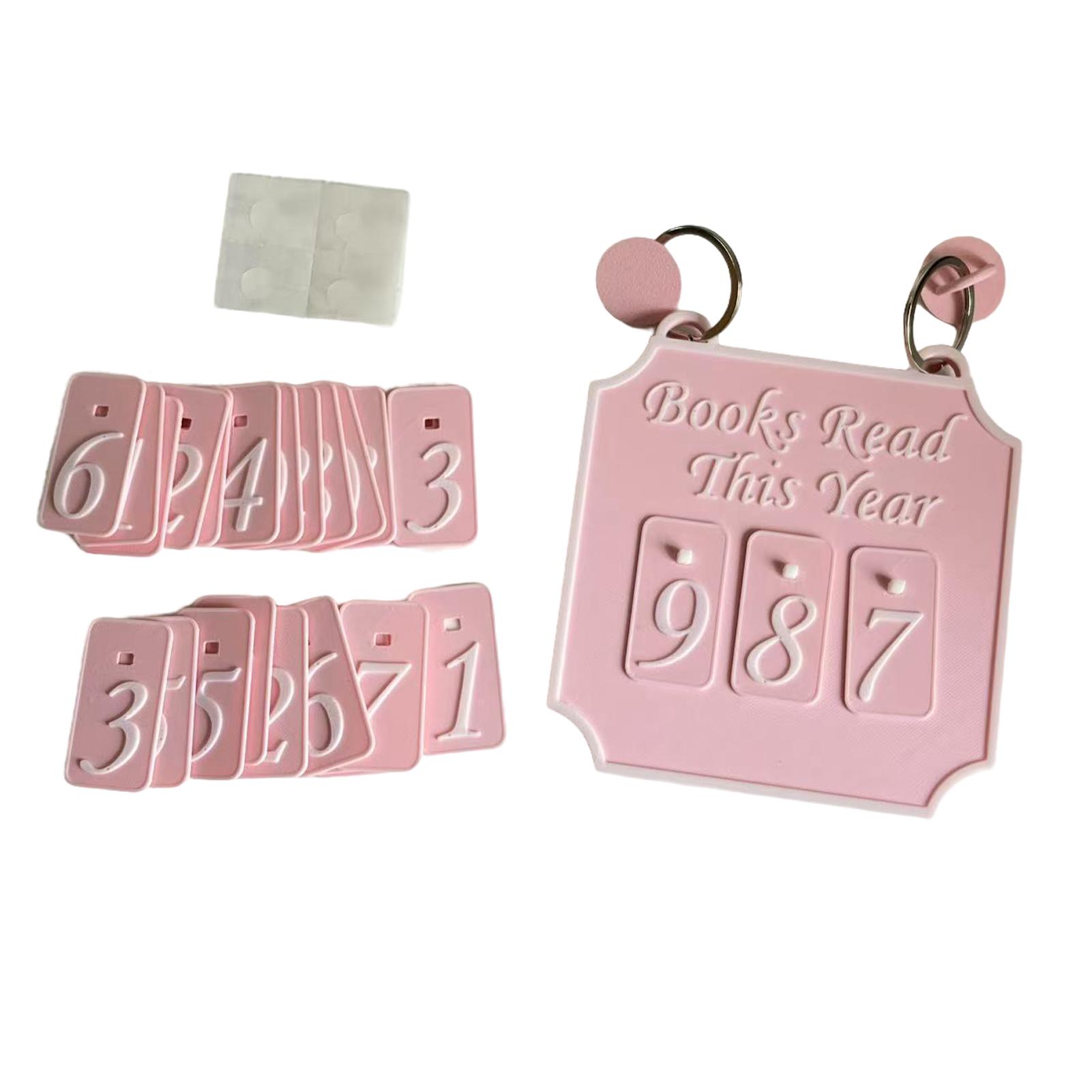 

Книги прочитані за рік gn Відстежувач списку для читання Стильний дисплей Лічильник книг прочитаних за рік з цифровою карткою рожевий