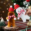 1 PCS Christmas Gingerbread Man Candy Jar Sealed Plastic Juice Drink Bottle Xmas Party New Year Gingerbread Man Drink Container