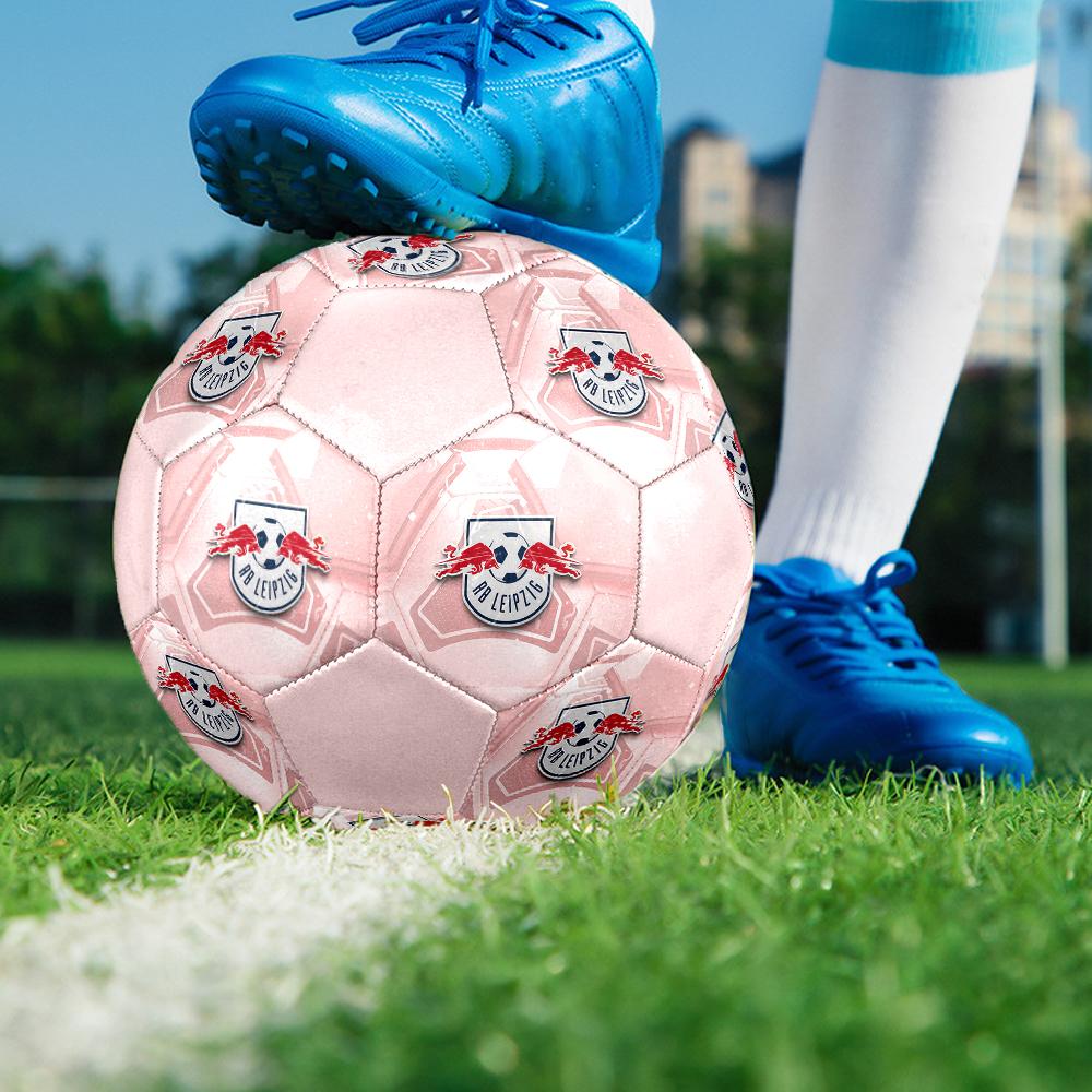 RB Leipzig Fußball, bunt, für alle Altersgruppen geeignet, maschinengenäht, PVC-Material, Wettkampfqualität, langlebig und hoher Rückprall