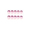 24Pcs/Set Quick Nails Glitter Purple French False Nials Sticker Wearable Waterproof Manicure Finished Nails