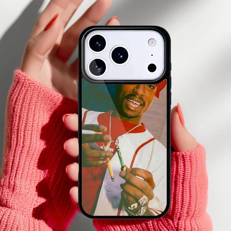 2Pac Tupac Rapper Singer Phone Case for iPhone 17 16 15 14 13 Pro Max Back Cover for 12 11 Pro Coque