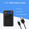 LCD USB LP-E8 Battery Charger Replacement for  EOS 550D, EOS 600D, EOS 650D, EOS 700D, EOS Kiss X4 Camera Battery