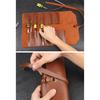 PU Tool Roll Up Pouch PU Tool Wrench Roll Chisel Bag Portable Carry Pouch Workshop Storage Woodworking Tool