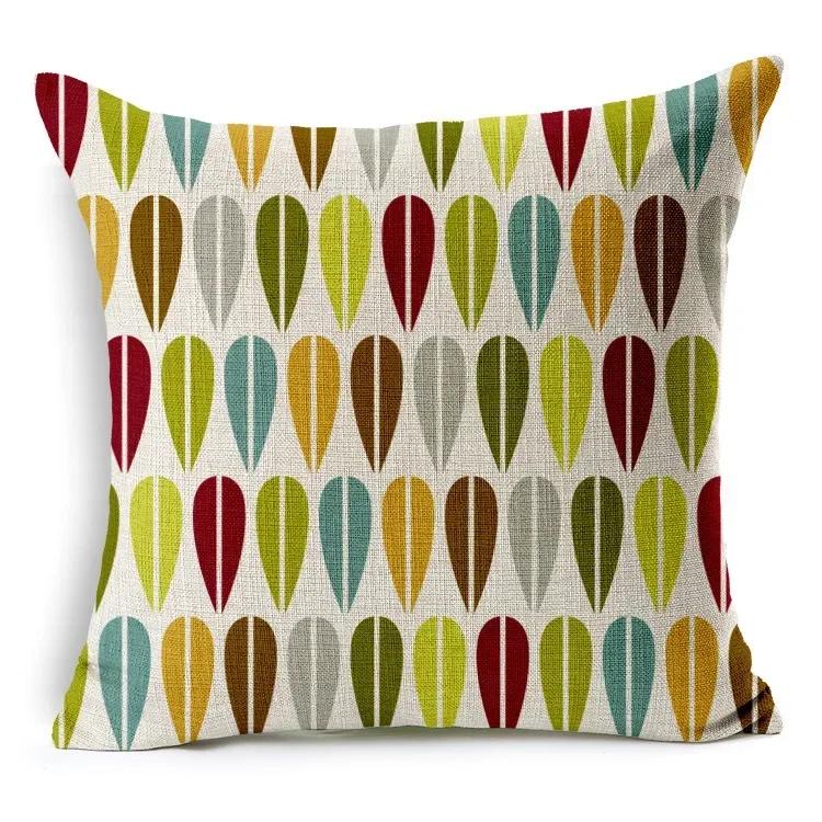 45X45Cm Colored Geometric Lines Color Blocks Abstract Throw Pillow Cover Decorative Pillowcase