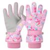 Winter Ski Waterproof and with and Waterproof Windproof and Fleece and Loss Perfect for Snowball and Winter Outdoor L Kids' Mittens, Warm, 5-Layer