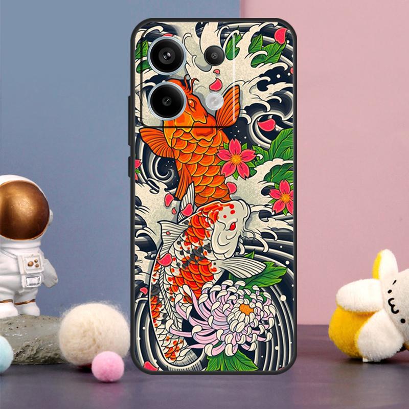 Ying Yang Koi Fish Case For Xiaomi Redmi Note 9 10 11 12 13 Pro Plus 12S 11S 10S 9S Remdi 12 13 C 9C 10C Cover
